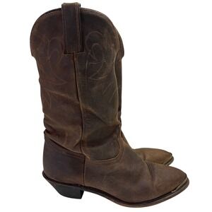 Durango Distressed Slouch Western Boots Women 8M Brown Leather RD542 Cowboy